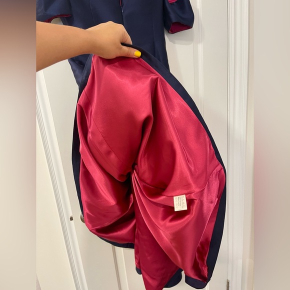 Gorgeous dark blue gown with fuchsia silk lining. Worn only once - Picture 5 of 6